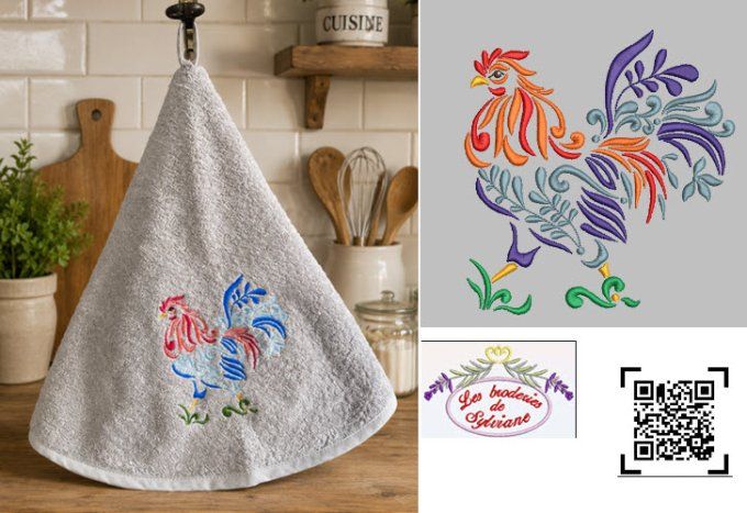 Le coq en satin 