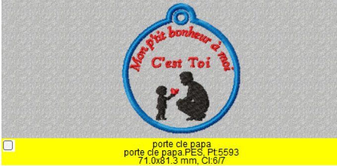 Porte clé Papa