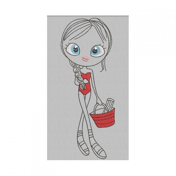 La girls à la mer - motif n°5