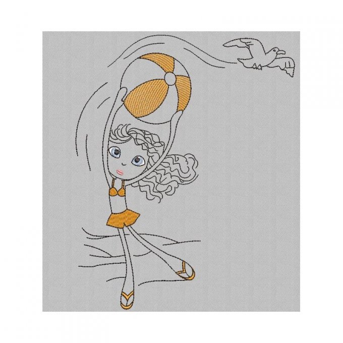 Les girls à la plage - motif n°2