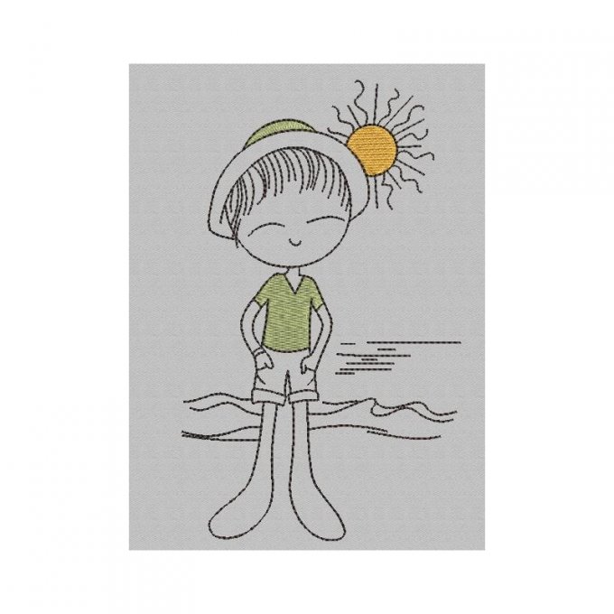 Les boys à la mer - motif n° 3