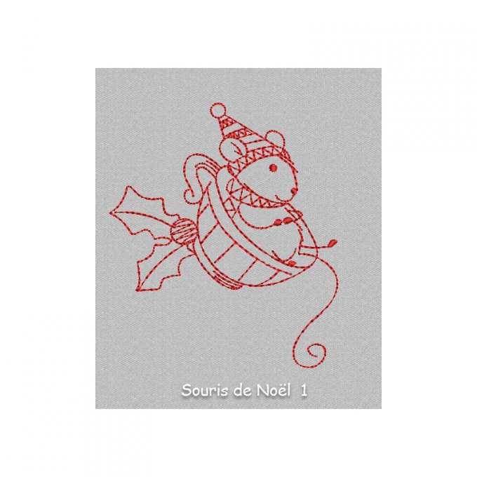 Souris de Noël - motif n°1