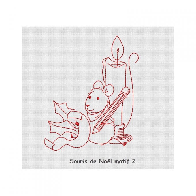 Souris de Noël - motif n°2