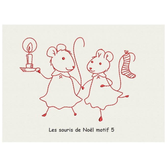 Souris de Noël - motif n°5