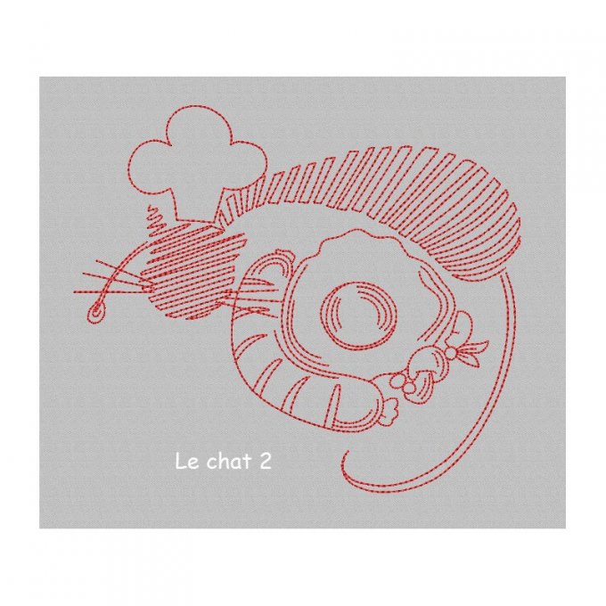 Les chats gourmands - motif n° 2