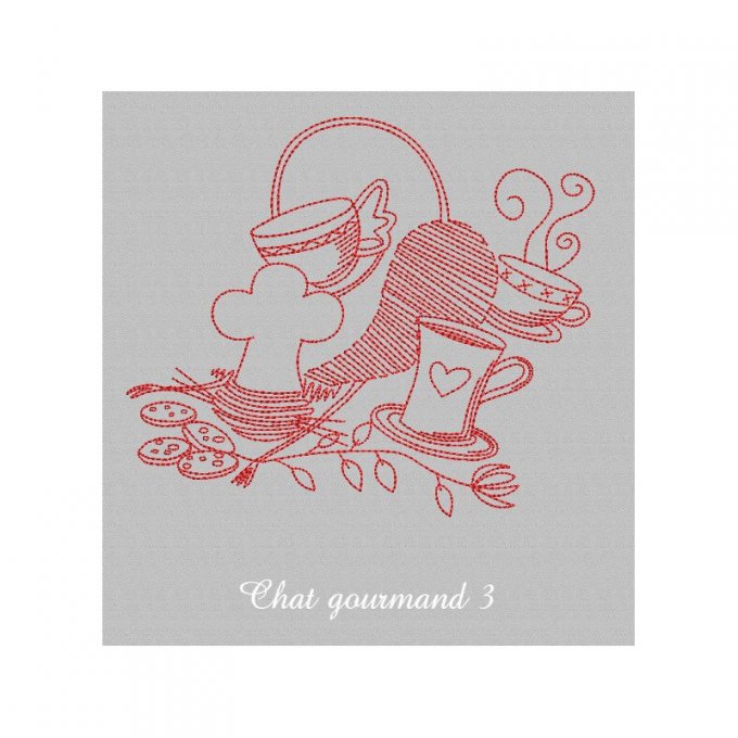 Les chats gourmands - motif n° 3