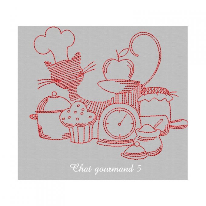 Les chats gourmands - motif n° 5