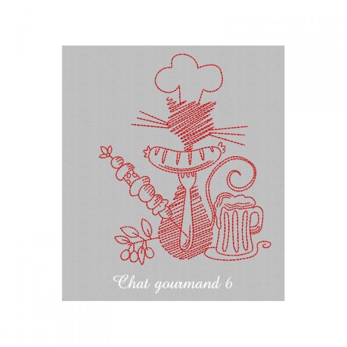 Les chats gourmands - motif n° 6