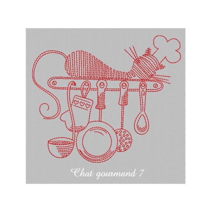 Les chats gourmands - motif n° 7