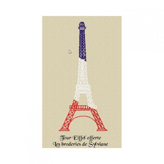 Tour eiffel bleu blanc rouge