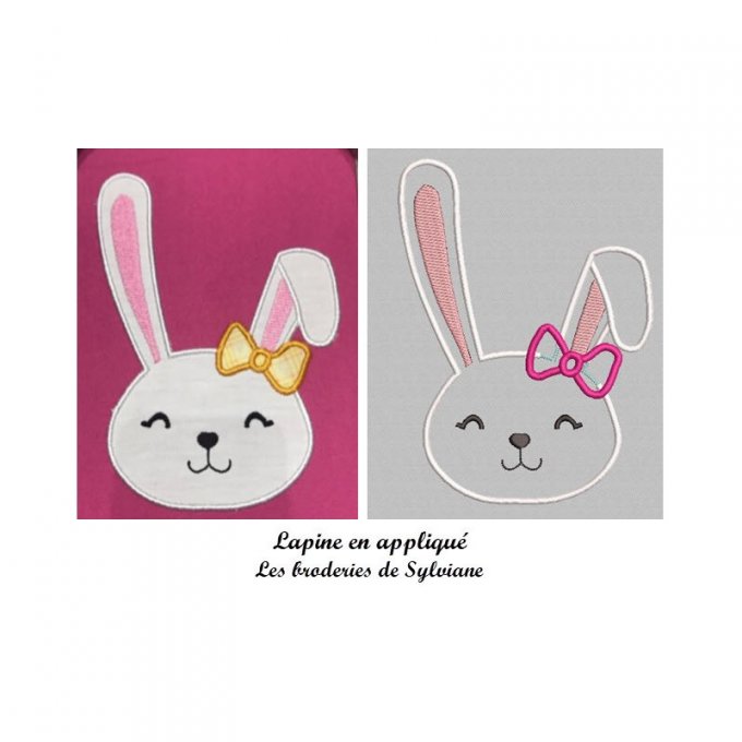 Lapine en appliqué