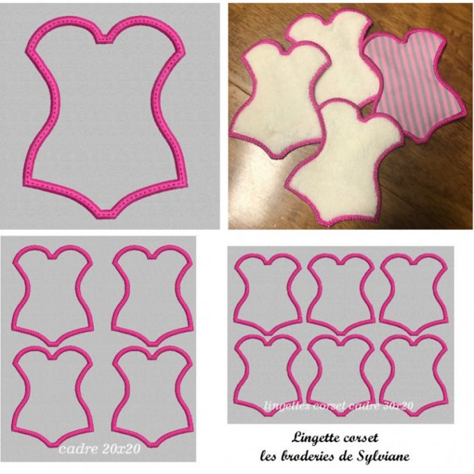 Lingette démaquillante forme corset