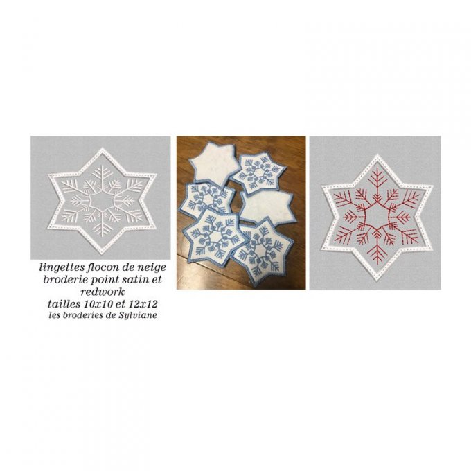 Lingette démaquillante flocon de neige