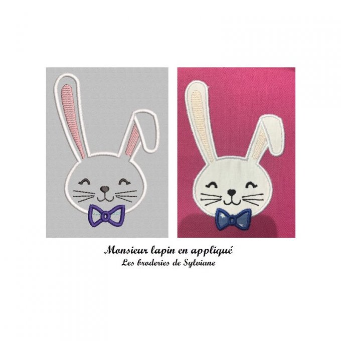 Monsieur lapin en appliqué