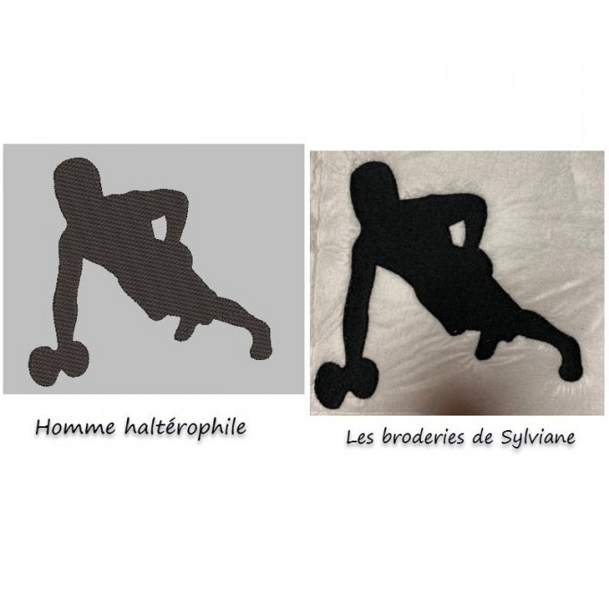 Sports en silhouette - l'homme haltérophile