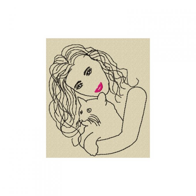La femme et son chat