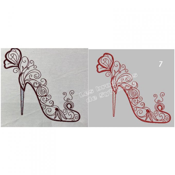 Les escarpins fleuris - motif n°7