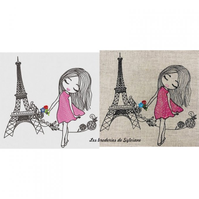 La fillette et la tour eiffel