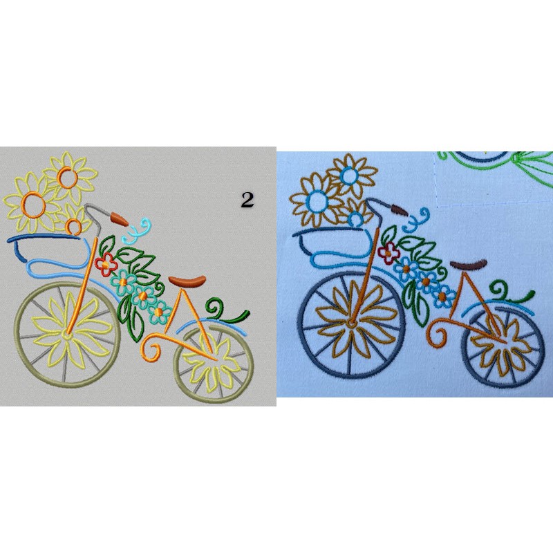 Les vélos fleuris - motif n°2