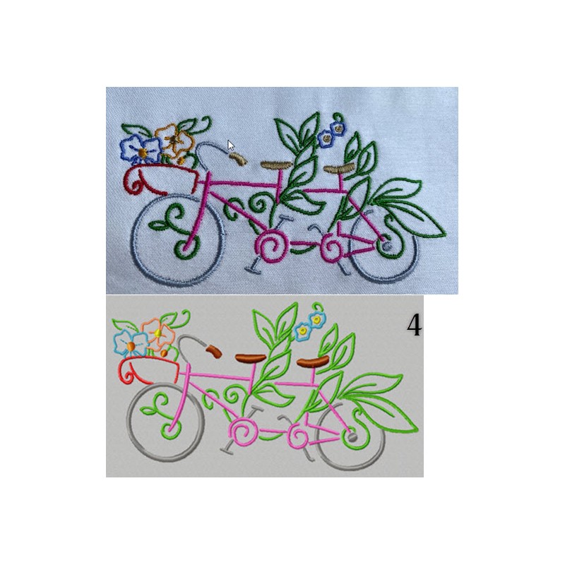 Les vélos fleuris - motif n°4