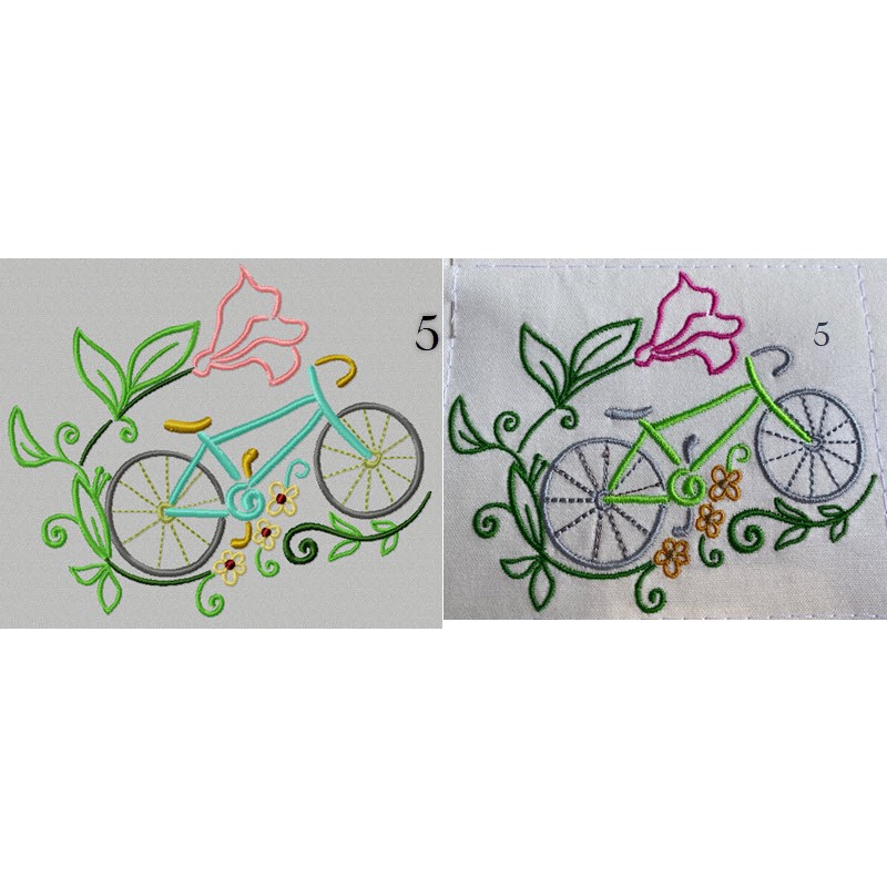 Les vélos fleuris - motif n°5
