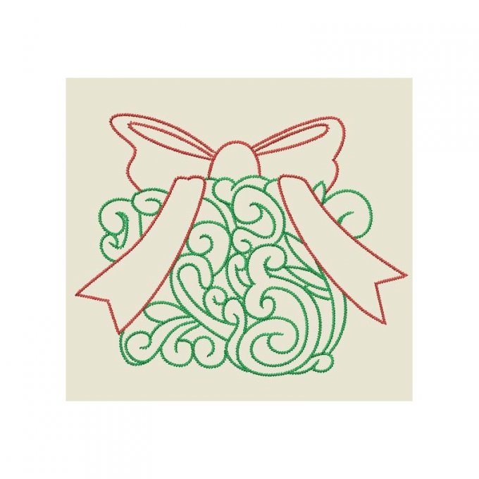 Noël en point de tige - motif n°7