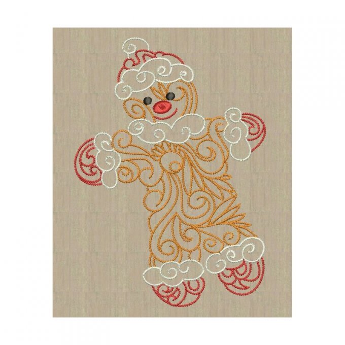 Noël en point de tige - motif n°9