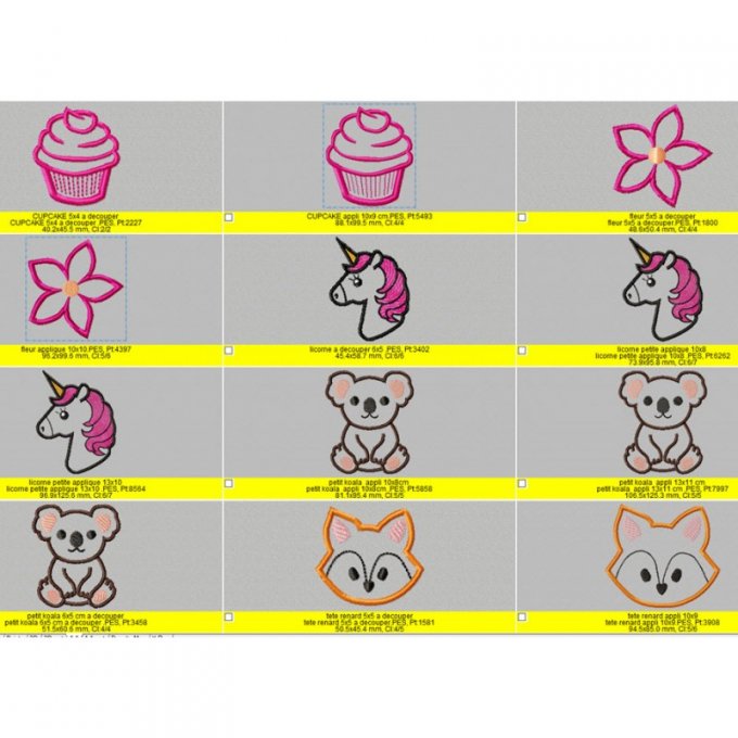 6 petits motifs à découper ou en appliqué