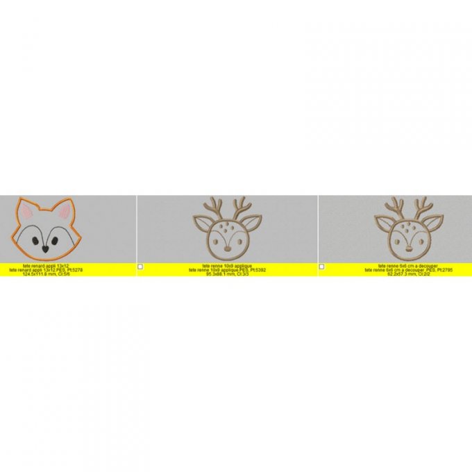 6 petits motifs à découper ou en appliqué