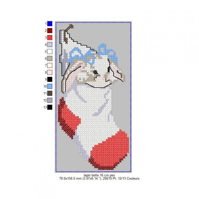 Le lapin et sa chaussette de Noël