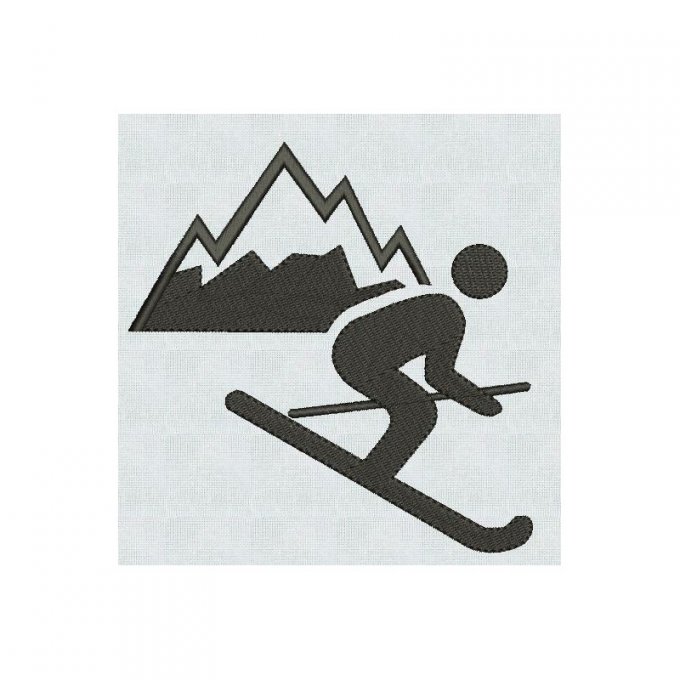 Le skieur - motif n°2