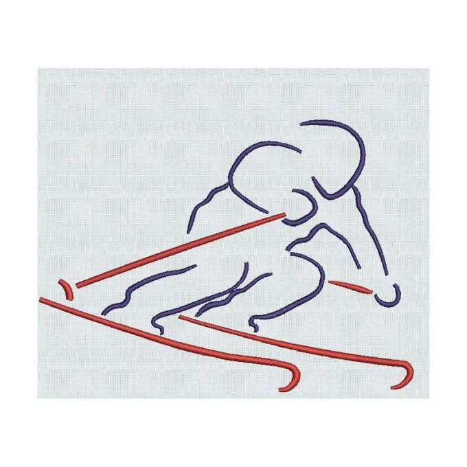 Le skieur - motif n°3