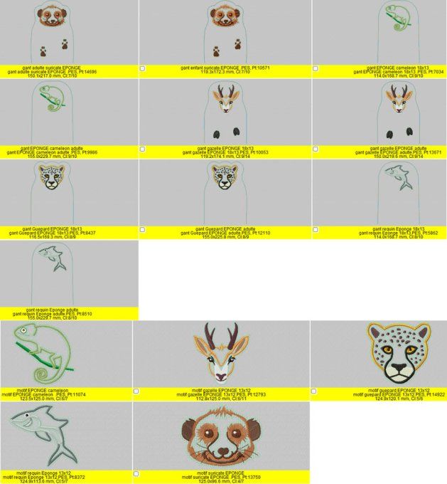 Les gants série 14 : Le caméléon,la gazelle, le suricate, le guépard, le requin
