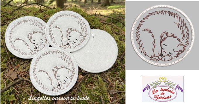 lingette ourson boule