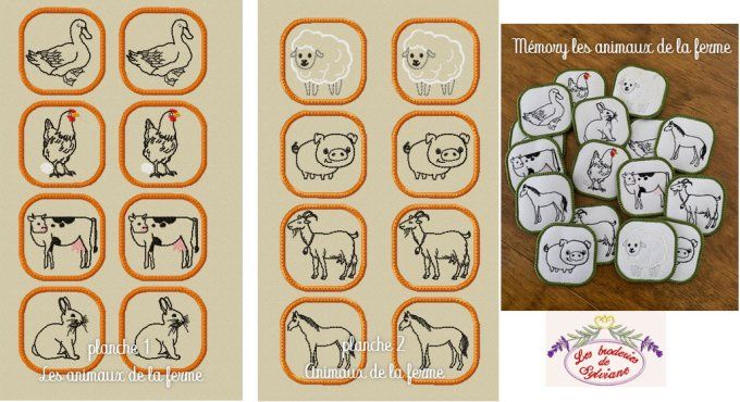 Jeu mémory les Animaux de la ferme