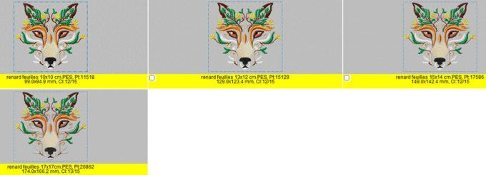 Animal à feuilles Le renard
