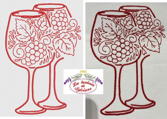 Ambiance vignoble - les verres